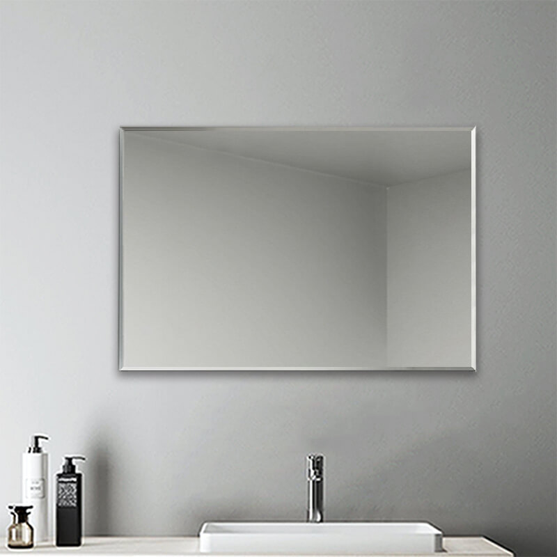 Frameless Unframed Bathroom Badroom Plain Mirror Wall Hanging Fixings